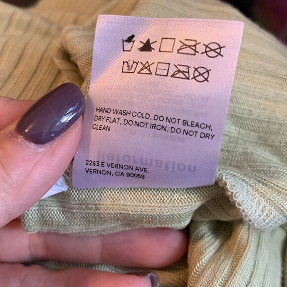 Reformation Midi Length Ribbed Button Skirt - Picture 6 of 6